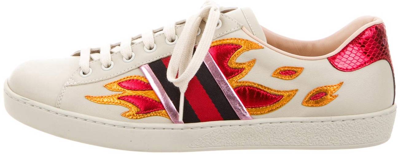 idiom vælge ulækkert Gucci Ace Sneaker with Flames – Shoes Reviews & Reasons To Buy
